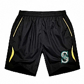 Men's Seattle Mariners Black Gold Stripe MLB Shorts